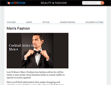Tablet Screenshot of mens-fashion.lovetoknow.com