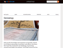 Tablet Screenshot of genealogy.lovetoknow.com