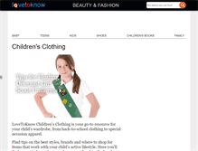 Tablet Screenshot of childrens-clothing.lovetoknow.com