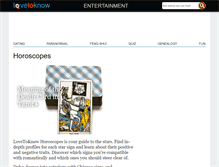 Tablet Screenshot of horoscopes.lovetoknow.com
