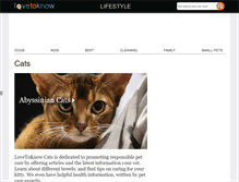 Tablet Screenshot of cats.lovetoknow.com